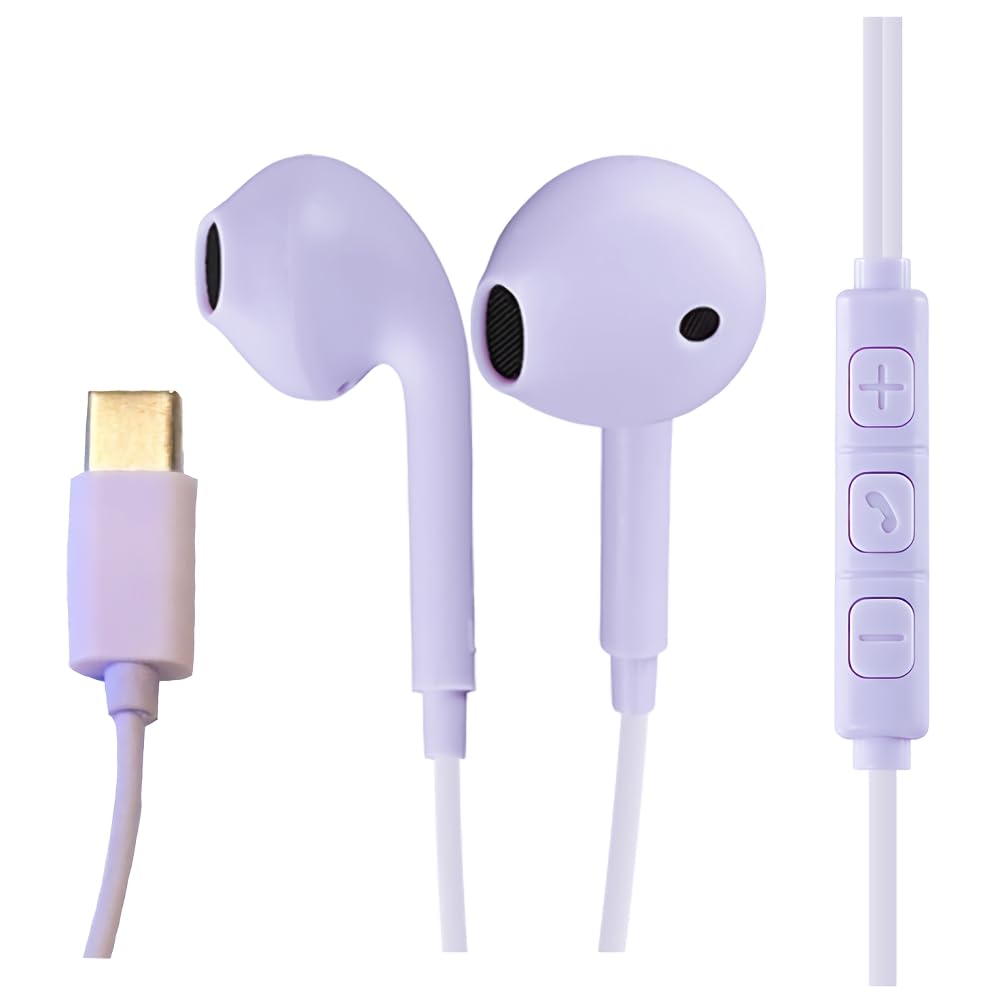 下中の有線イヤホン Amazon.co.jp: アクセス Fit Type-C 接続 イヤホン AH-c88 パープル